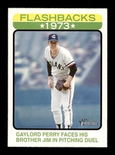 2022 Topps Heritage Baseball Flashbacks #BF-8 Gaylord Perry Cleveland Indians