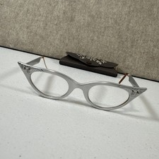 Vintage 50s Cat Eye Glasses Eyeglasses Victory Aluminum Frame Only 