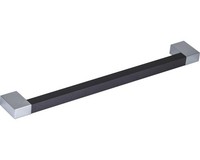 MöBelgriff Metall + Folie Glanz/Chrom/Graphite Lochabstand 256 Mm Lxh 296/36 Mm