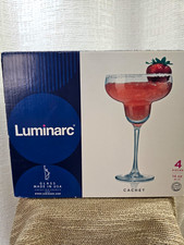 Luminarc Cachet Margarita Glasses Set of 4 14 Oz N5314 Made in USA NEW