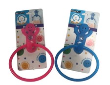 Bathroom Suction Cup Towel Rail Ring Holder Hook Hanger Pink/Blue