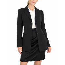 Vintage Anne Klein Black Pinstripe Blazer Formal Corpcore Small