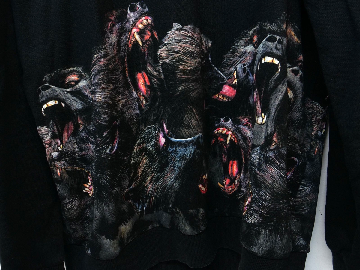 Givenchy Monkey Brothers Graphic Print Cuban Men Black Sweatshirt