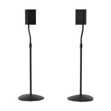 Speaker Stands Pair - Adjustable Height Speaker Stands for Satellite  Booksh...