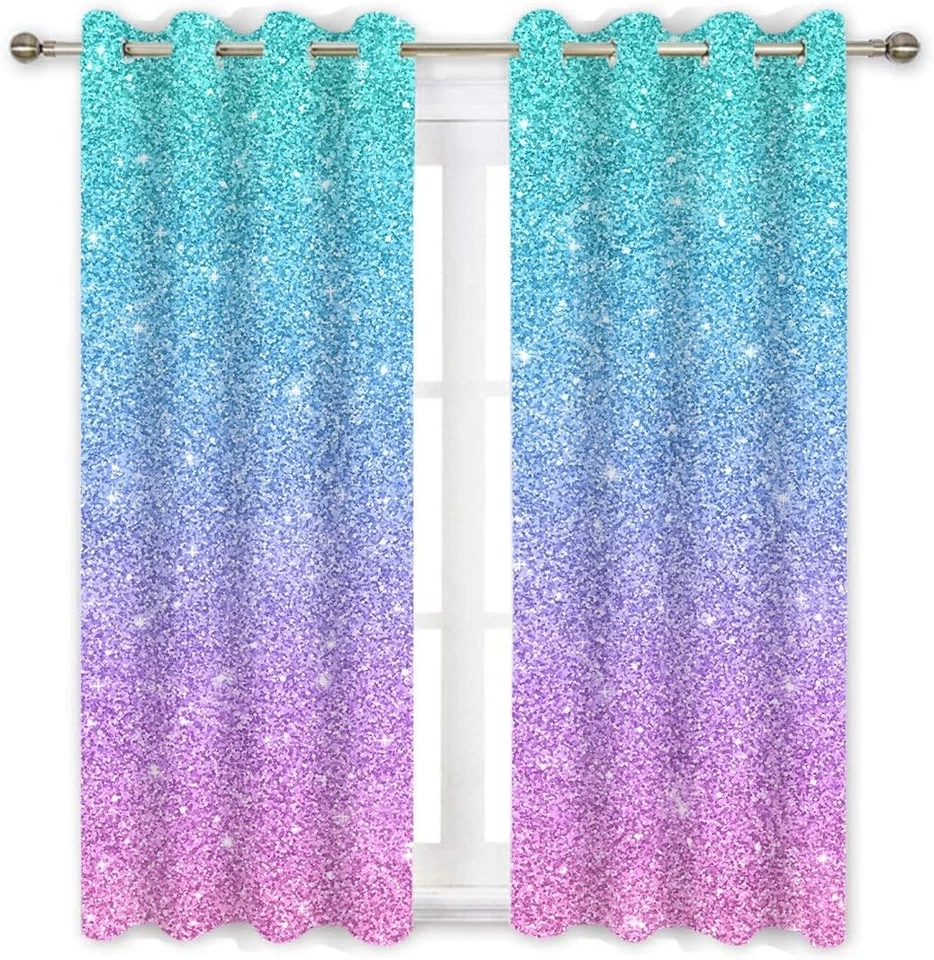 QH Cortina Ventana Fondo Multicolor 42"W x 84"L (Pack de 2), Patrón7 Foto 4 de 4