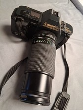 Canon T70 35mm Slr With 200mm Lens Tested Working Great Condition