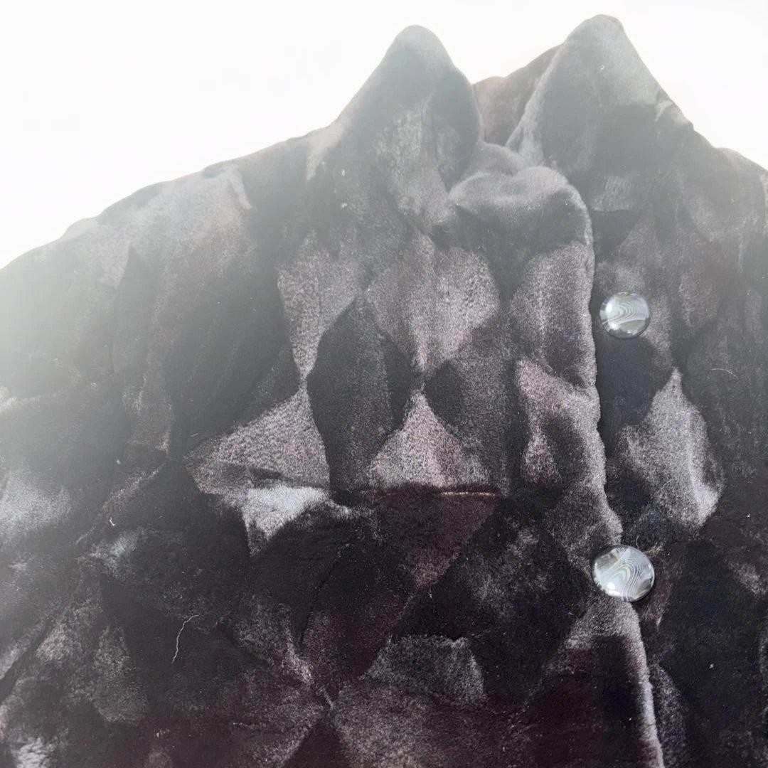 Shared Mink Reversible Coat Diamond Pattern Fur J… - image 4