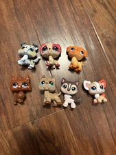 Lps Littlest Pet Shop Dog Lot Of 7! Flocked Great Dane Lps 636.