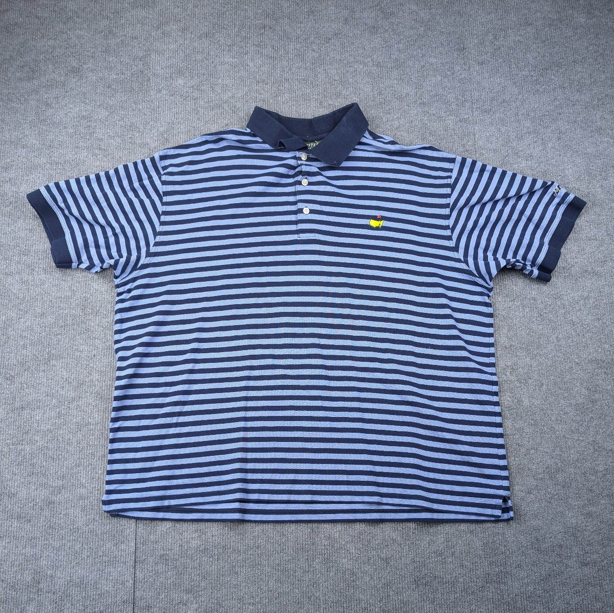 Masters Collection Polo Shirt Mens XL Vintage Striped Golf Preppy Pima Cotton