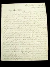 CIVIL WAR ANDERSONVILLE PRISON- SOLDIER LETTER RE WRITING TO A POW RELATIVE