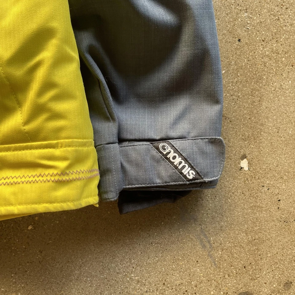 Jaqueta Nomis Masculina Média Amarela Cinza Branca Com Capuz Snowboard Esqui Colorblock - Imagem 2 de 4