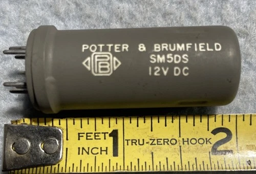 Potter & Brumfield SM5DS Relay 12V DC 35 ma Coil Test Good Preowned