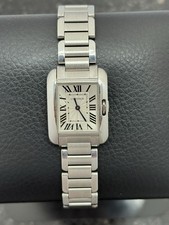 2016 Cartier Tank Anglaise Small Silver Dial Steel Ladies Watch W5310022 2