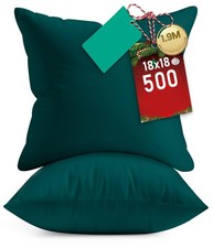 Throw Pillow Inserts, Soft Supportive Cushions, 18x18, Set Of 2, Dark Teal
