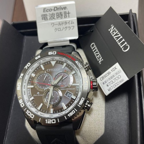 Citizen Promaster CB50036-70X Eco-Drive Chronographe Blk SLV Solar Montre Hommes - Photo 2 sur 3