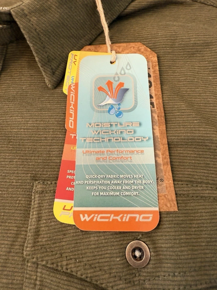 Pacific Trail Men’s Knit Polo Shirt Size XLarge Green Short Sleeve New With Tags - Image 4 of 4