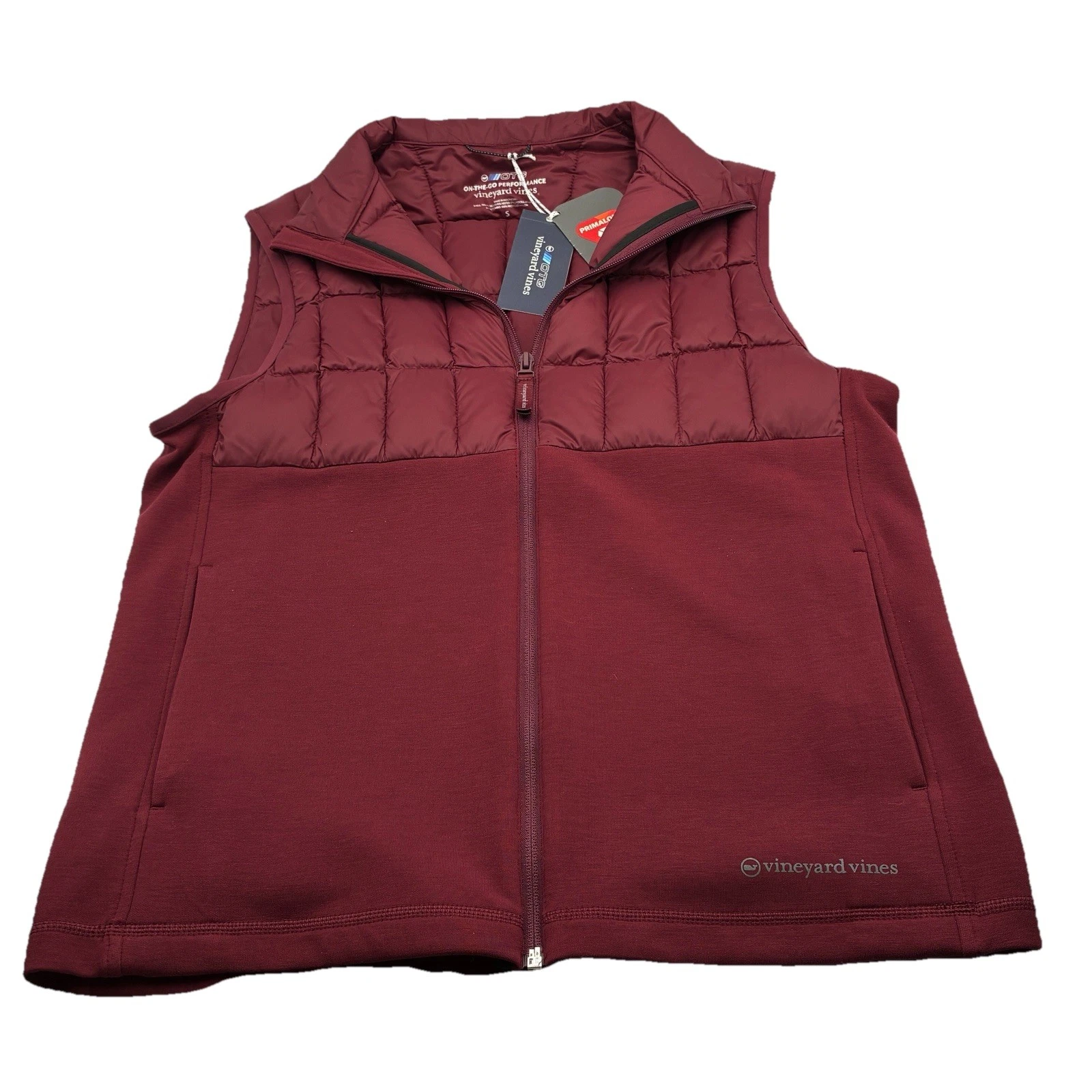 NWT Vineyard Vines OTG Golf Vest Performance Hybrid Crimson Small Primaloft $168