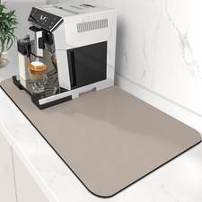 12x19 Inch Khaki Coffee Mat Super Absorbent Dish Drying Pad Kitchen Counter