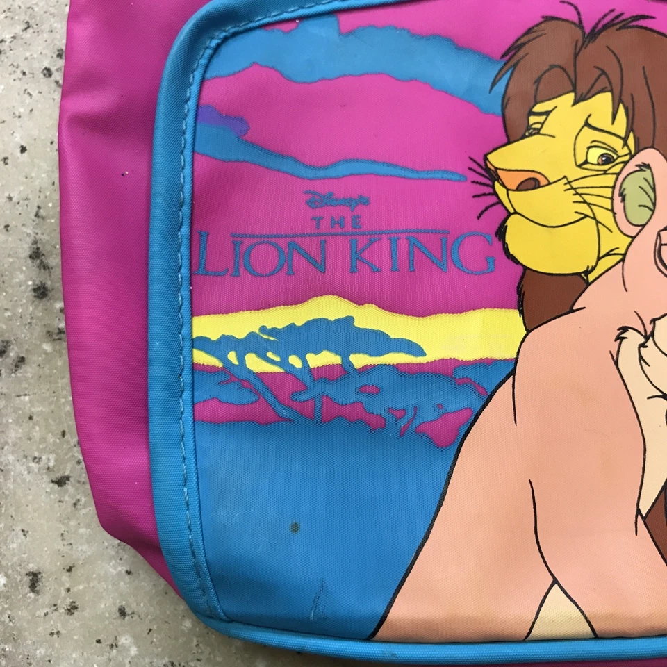Cartera rosa vintage años 90 Disney Rey León Nala y Simba niñas niños - cremallera rota Foto 4 de 4