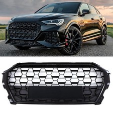 KÜHLERGRILL OHNE EMBLEM RSQ3-STIL SCHWARZEM WABENMUSTER FÜR AUDI Q3 F3 2019-25
