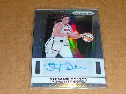 2025 Panini Prizm WNBA STEFANIE DOLSON AUTOGRAPH/AUTO SILVER THROWBACK MYSTICS
