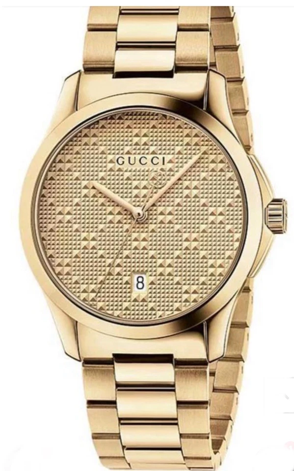 Reloj para dama Gucci G, YA126553, tono dorado atemporal de acero inoxidable, nuevo con etiquetas Foto 3 de 4