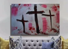 painting on canvas  39” X 62” Acrylic, Abstract, POP Art, giant