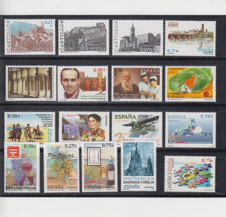 SPAIN 2002 COMPLETE YEAR SET MINT NEVER HINGED MNH (SEE 9 PICTURES) - Image 2 of 4