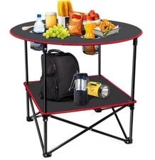 Foldable Camping Table Outdoor Beach Picnic Table Lightweight with Carry Bags