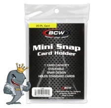 BCW Mini Snap Card Holder For Standard Card FREE SHIP