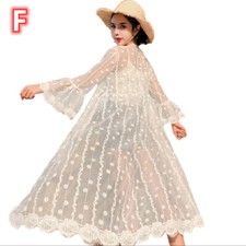 Women Open Front Cardigan Lace Floral Mesh Cover Up See Through Kimono