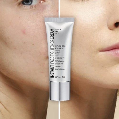 Face Tightener No-Filter Primer Instant Facial Tightening Water Based Cream - Picture 3 of 14