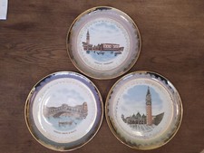 PIATTI DECORATIVI DA PARETE SOUVENIR PORCELLANA VENEZIA ESCHENBACH BAVARIA