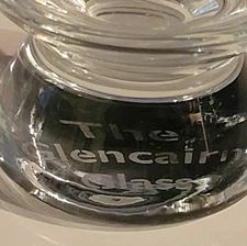 Set of 4   Crystal Glencairn Footed Whiskey 6 Oz  Glasses Etched  4.75”