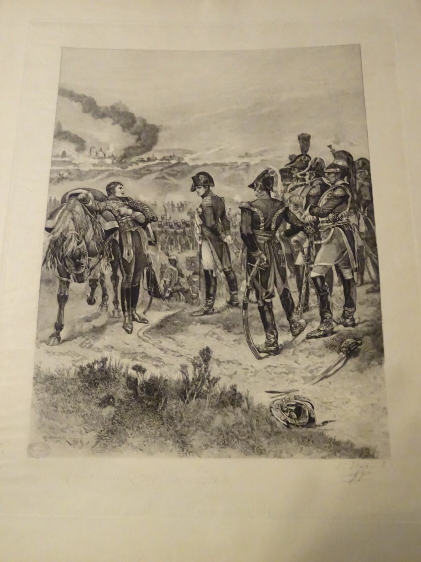 Richard C. WOODVILLE 1856-1927 GROSSE GRAVUR NAPOLEON REICH REGENSBURG HUSAREN