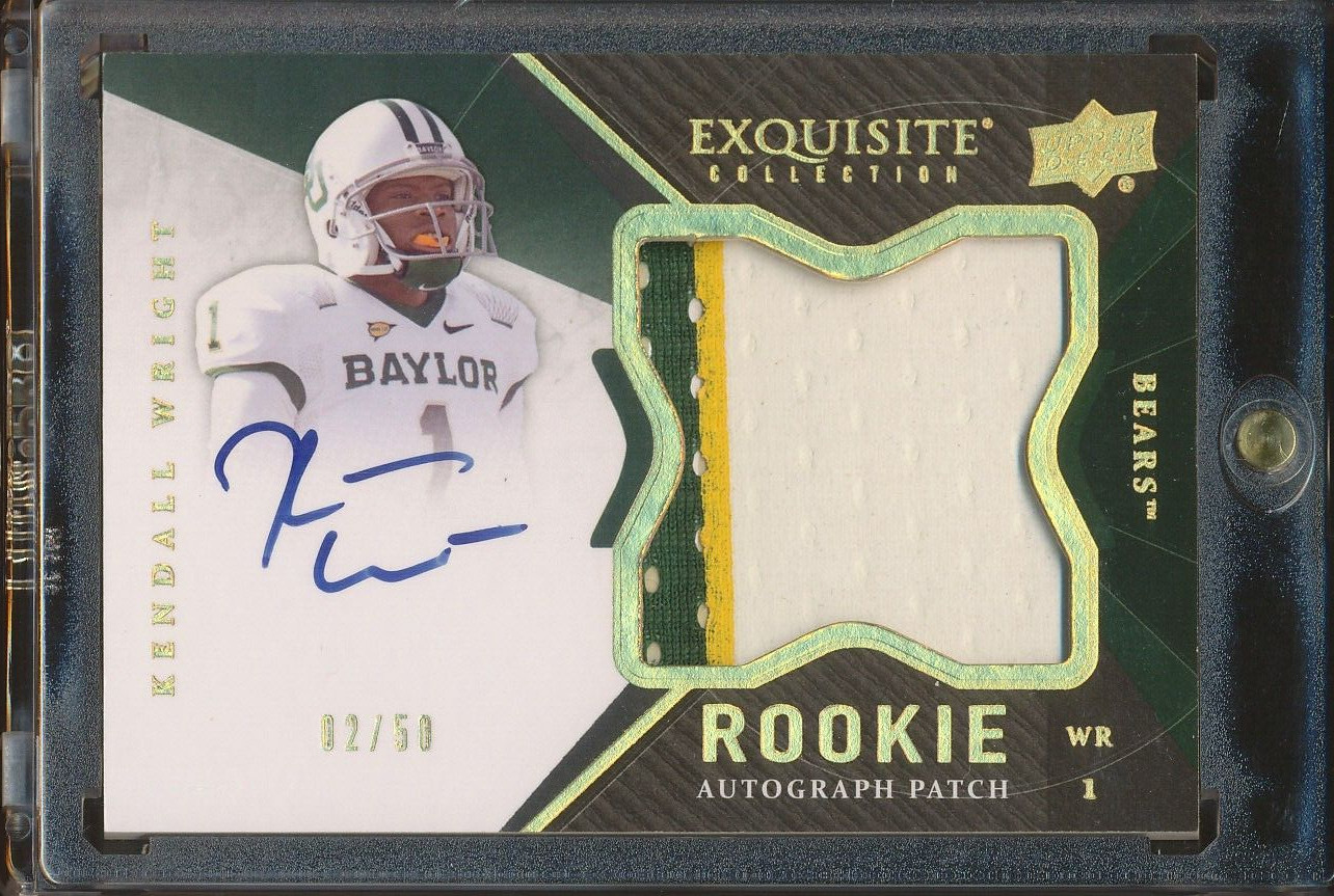 Kendall Wright Upper Deck Exquisite Collection #121 Autograph Patch-Gold Holofoil