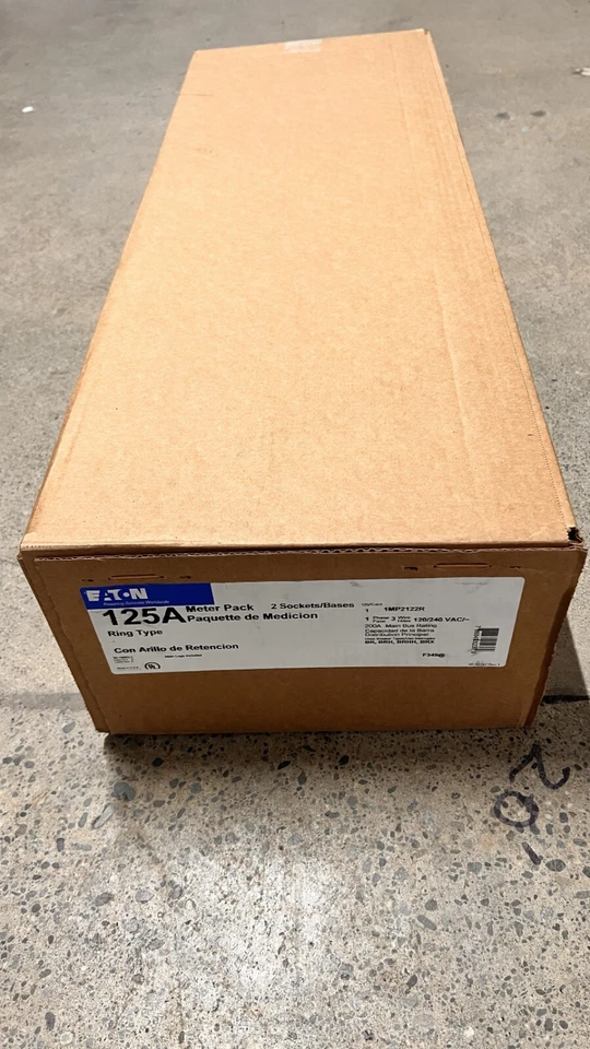 EATON 200 Amp 2-Gang Position 125A  Meter Socket 1MP2122R EUSERC as WP2211 RING - Image 2 of 4