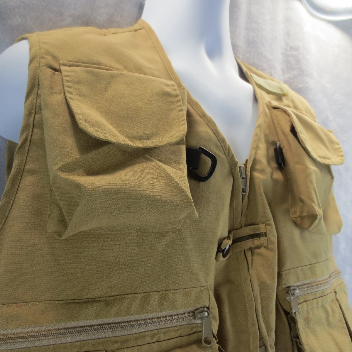 Sportline USA Fishing Bird Hunting Vest Adult Sz M Tan Zip Close