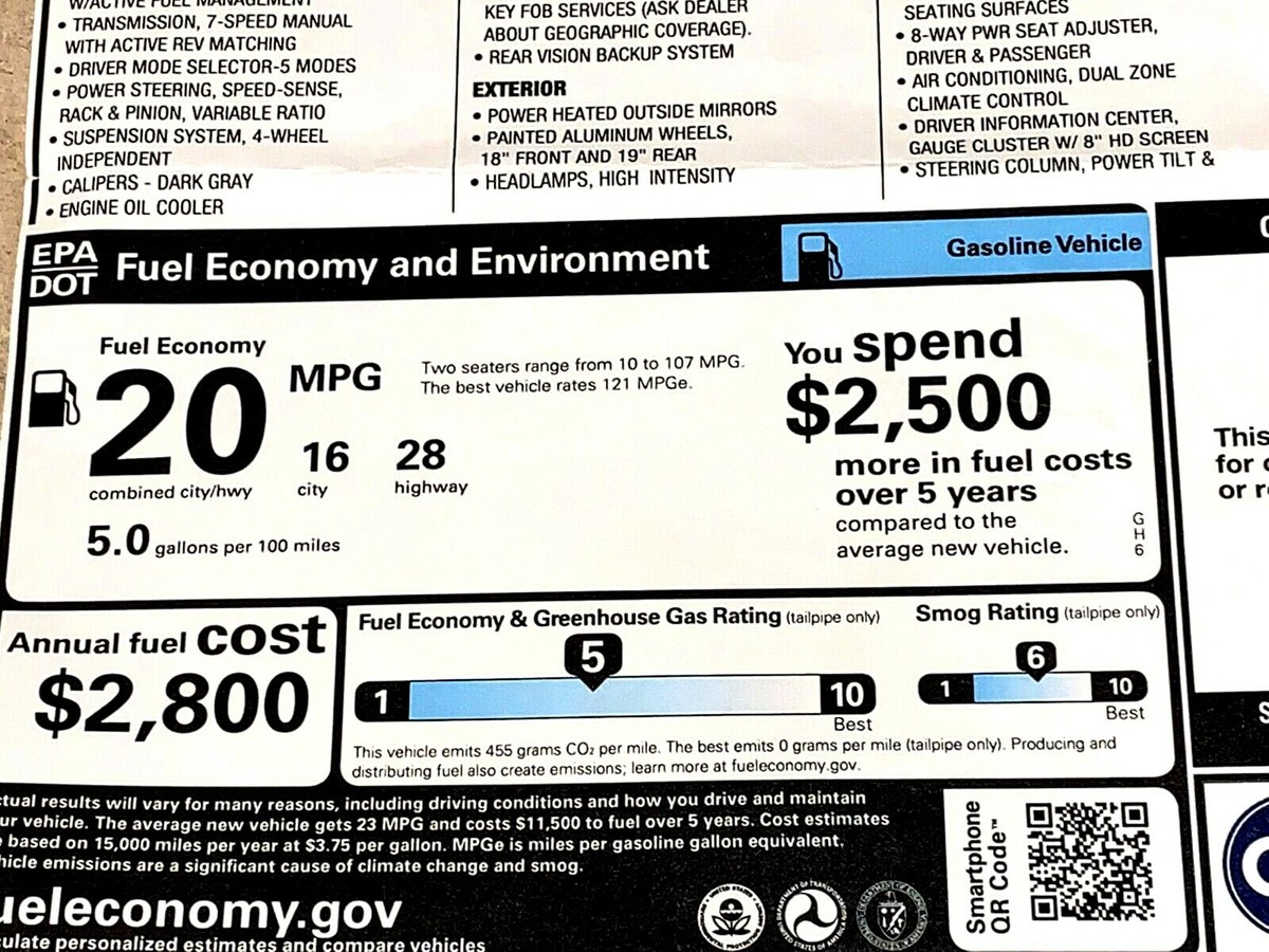 2014 Chevrolet Chevy Corvette Stingray Conv Monroney Label Window