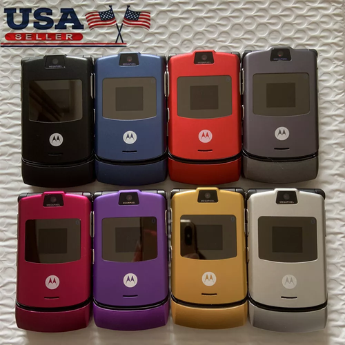Original Motorola RAZR V3 Flip Mobile Phone Unlocked Cellphone Camera 2G GSM - Picture 9 of 26