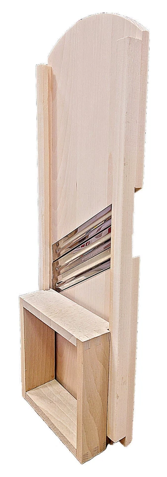 Krauthobel 3 Edelstahl Messer + Schublade -65 cm Holz Reibe Sauerkrauthobel Kohl