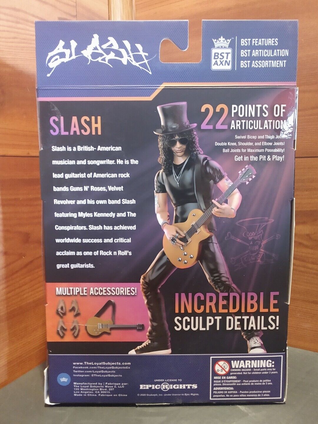 BST AXN Guns N' Roses Slash 5” Action Figure NEW GNR