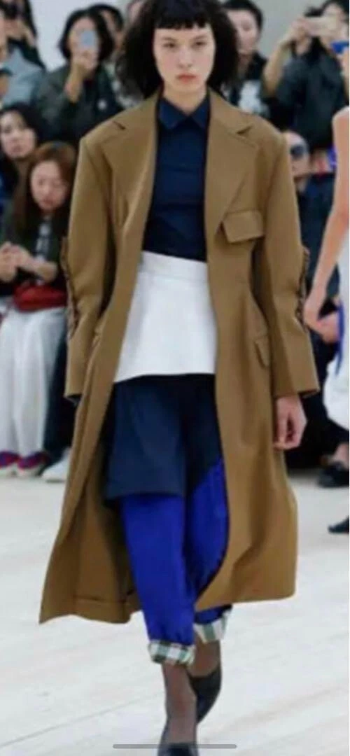 Pantaloni donna Celine roll up tuck fondo Phoebe nero check rosso donna taglia 34!