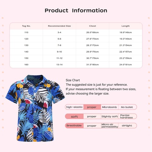 Kids Boys Shirts Party Blouse Sports Top Hawaii Leisure Vacation Casual Summer - Picture 32 of 94