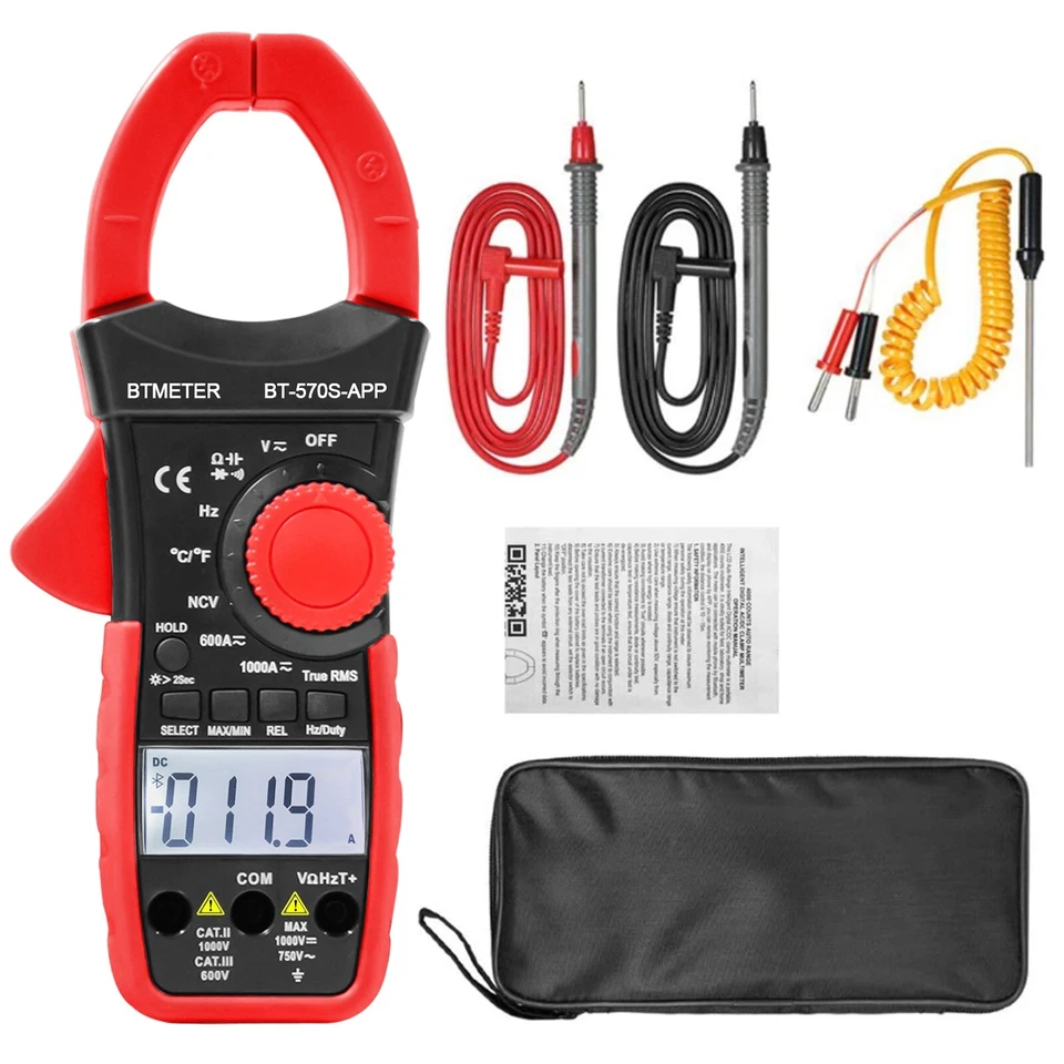BTMETER Zangenmultimeter Digital Zangenamperemeter TRMS AC&DC Zangenmessgerät DE - Bild 2 von 4
