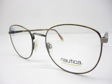 New Vintage Eyeglass Frames Nautica Italy Mod J12 Tort Ant Pewter Retro NOS