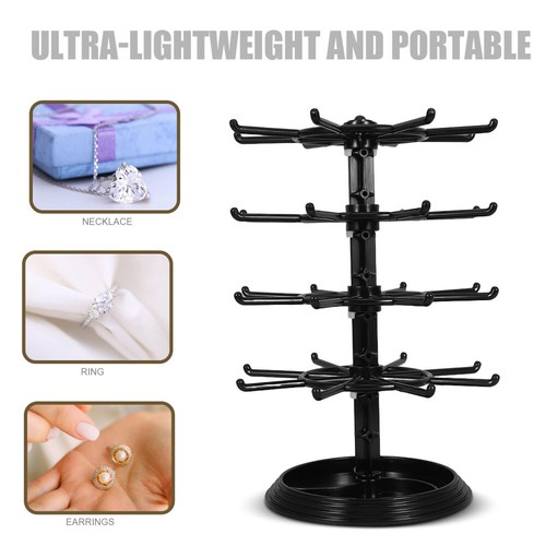 Rotating Jewelry Rack Earring Storage Organizer Bracelet Display - Picture 9 of 12