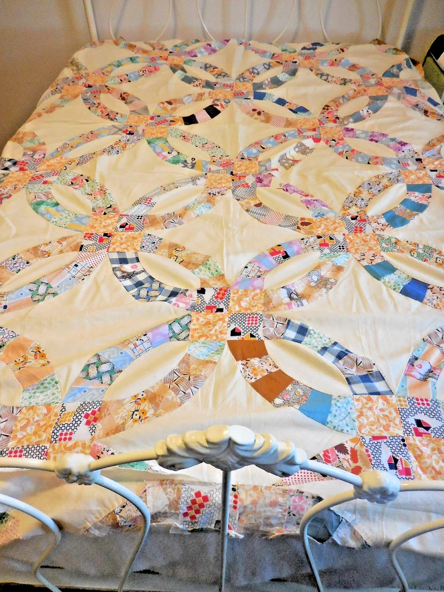 double wedding ring quilt top products for sale | eBay