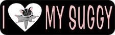 10in x 3in I Love My Suggy Vinyl Sticker