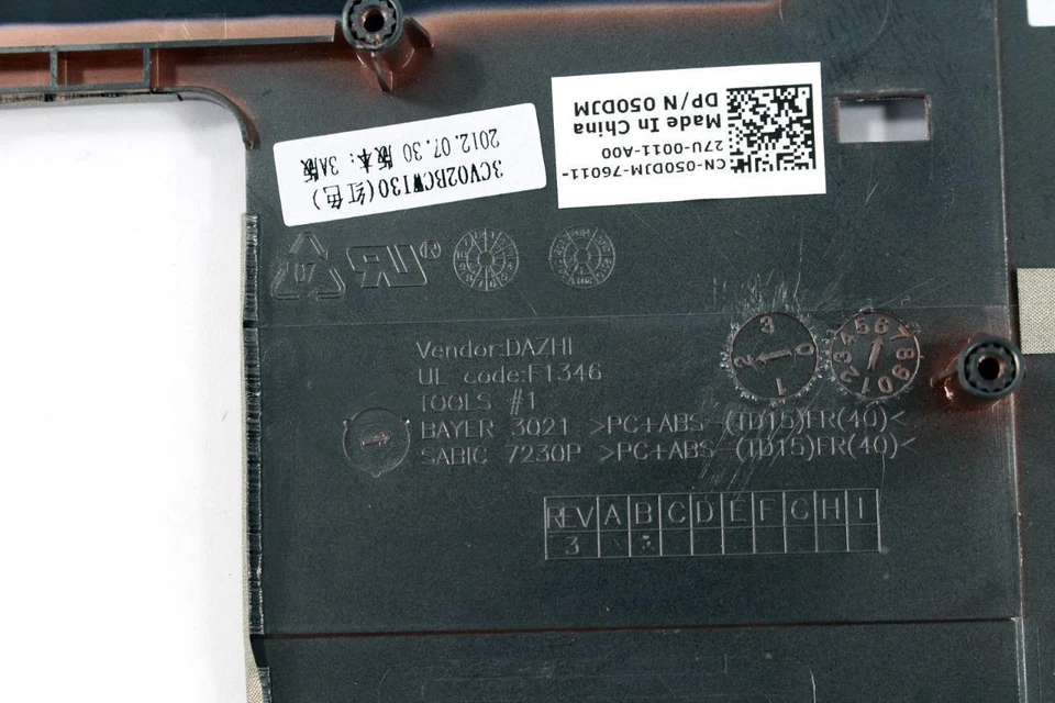 Nuevo conjunto de cubierta inferior base de repuesto (ajuste rojo) para Dell Vostro 3450 50DJM Foto 3 de 4